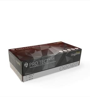 Unigloves PRO.TECT Black Nitrile Gloves x100